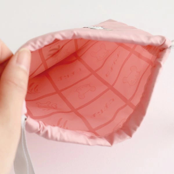 Animal Department Store Embroidered Drawstring Bag AD-052 Chinchilla