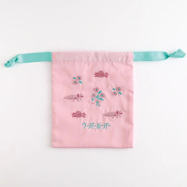 Animal Department Store Embroidered Drawstring Bag AD-053 Axolotl