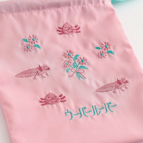 Animal Department Store Embroidered Drawstring Bag AD-053 Axolotl