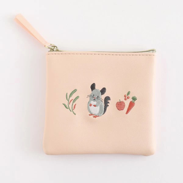 Animal Department Store Mini Flat Pouch AD-060 Chinchilla