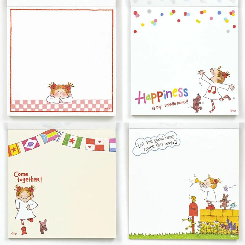 Coco-chan Greeting Life Square Memo Happiness RYN-1036 White
