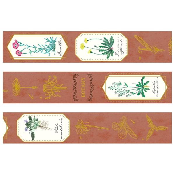 STUDY HOLIC Gold Foil Masking Tape Botany Masking Decoration Cute ST-203