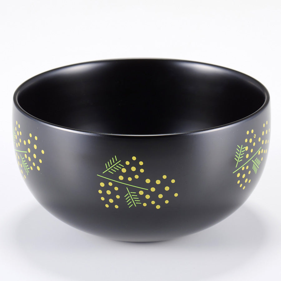 MIMOSA Bowl Black/White Lacquer K03-MA1009