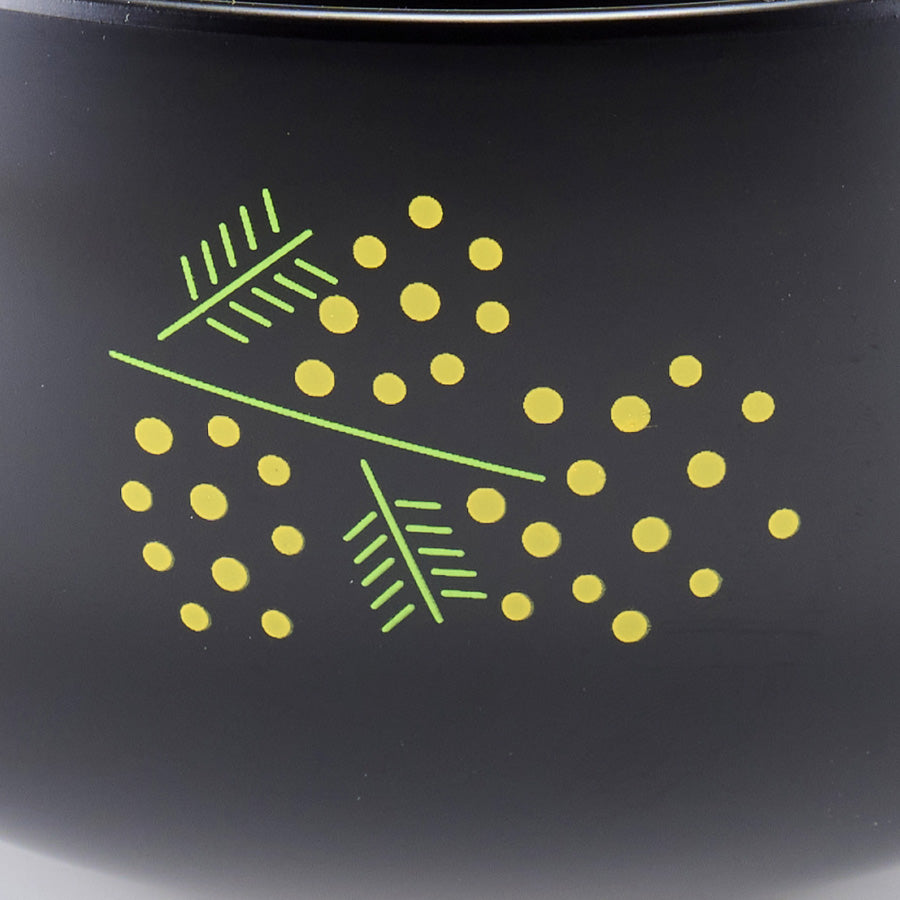 MIMOSA Bowl Black/White Lacquer K03-MA1009