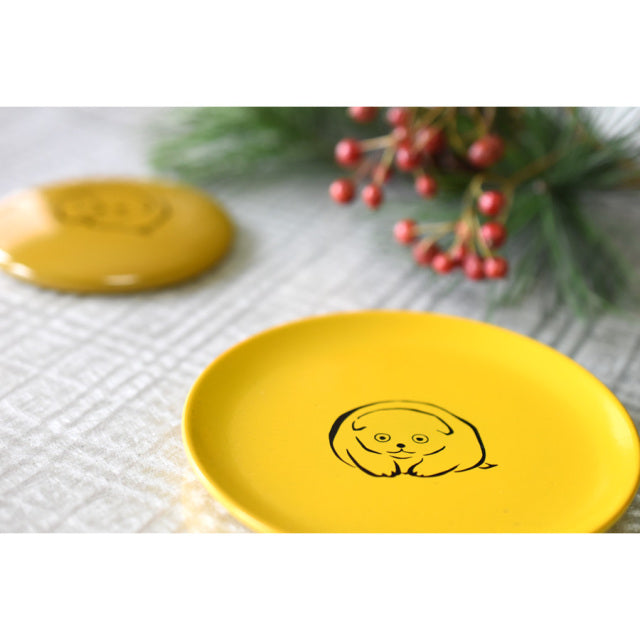 Wooden lacquerware Small Plate Woodblock prints Animal series