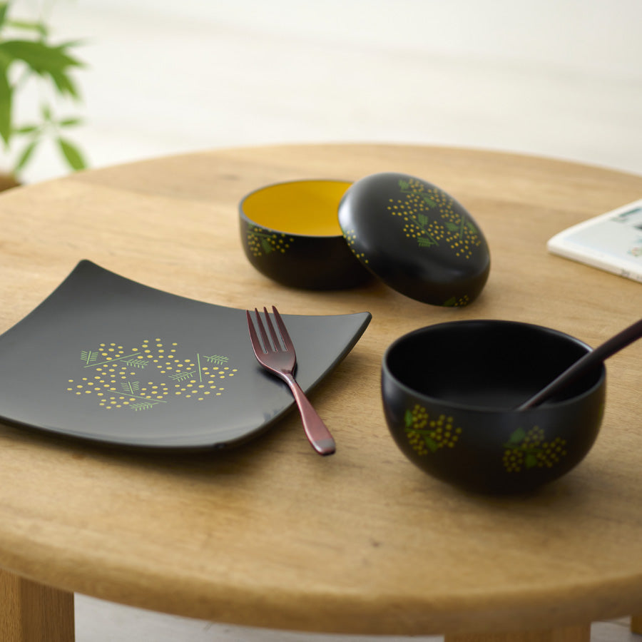 MIMOSA Bonbonniere Large Black/White Lacquer K03-MA1005 (Copy)