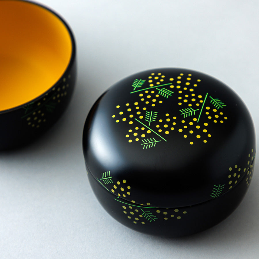 MIMOSA Bonbonniere Large Black/White Lacquer K03-MA1005 (Copy)
