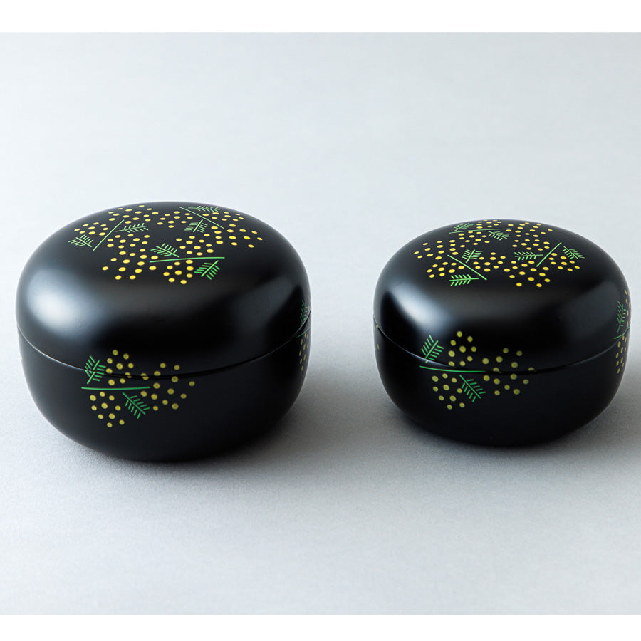 MIMOSA Bonbonniere Large Black/White Lacquer K03-MA1005 (Copy)