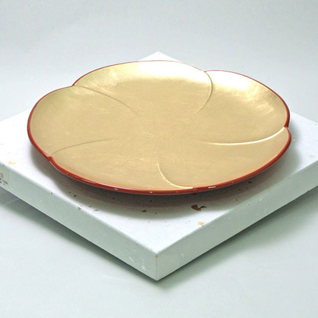 Kyoohoo LACQUER WARE Gold Leaf Plate