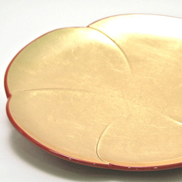 Kyoohoo LACQUER WARE Gold Leaf Plate