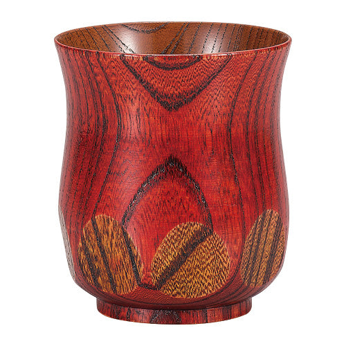Teacup, Keyaki, Lacquer Cut Glass, Wooden, Lacquer Painted