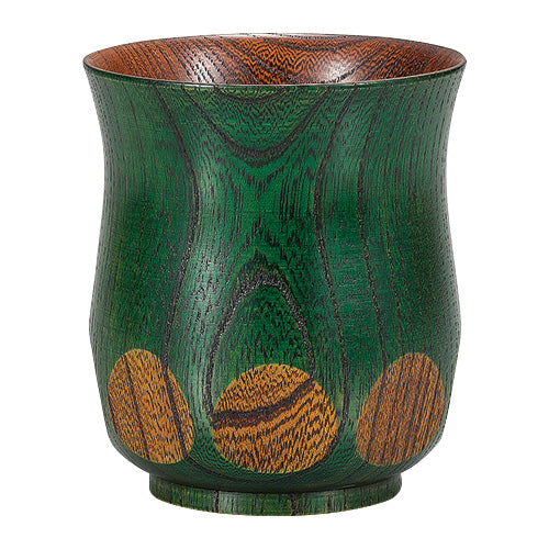 Teacup, Keyaki, Lacquer Cut Glass, Wooden, Lacquer Painted