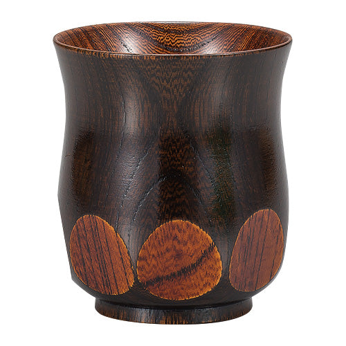 Teacup, Keyaki, Lacquer Cut Glass, Wooden, Lacquer Painted