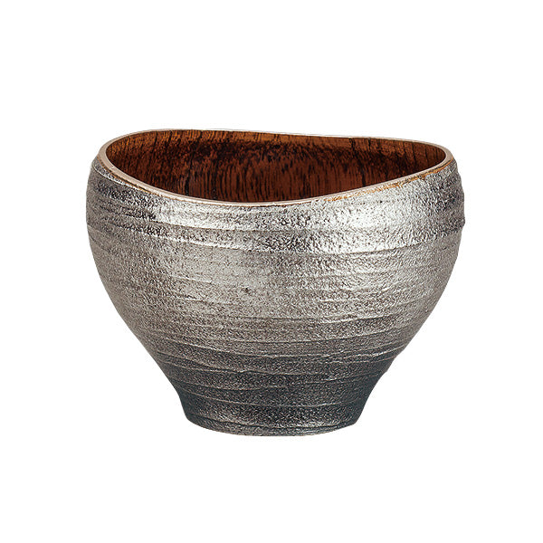 Yuragi Bowl Ginsami Small Wooden Lacquer Small Bowl Sake Cup