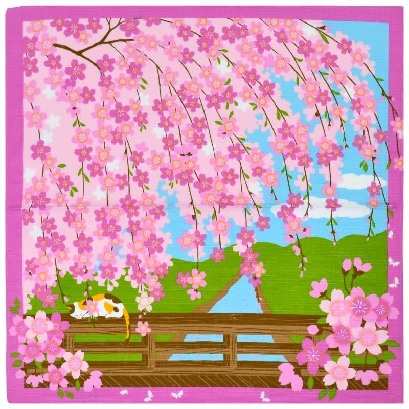 kyoohoo Cotton Furoshiki Small Size Mikes Cherry Blossom Viewing