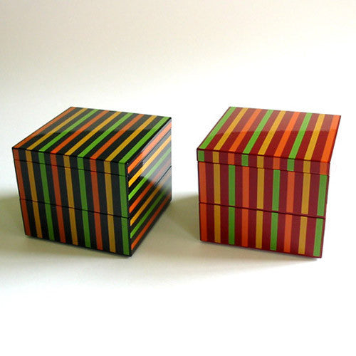 Kyoohoo LACQUER WARE Double-Deck Case Koma Line (M) Black