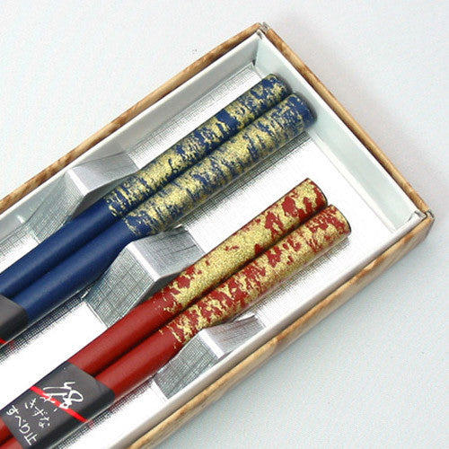 Kyoohoo LACQUER WARE Paired Chopsticks Set Gold