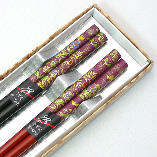 Kyoohoo LACQUER WARE Paired Chopsticks Set Kitasaga