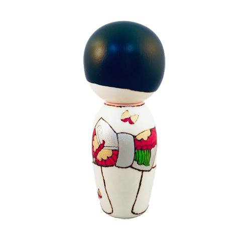 Kyoohoo Japanese Kokeshi Doll butterfly (K12-4364)
