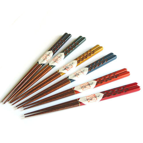 Kyoohoo LACQUER WARE Chop Sticks Kiriko Orange