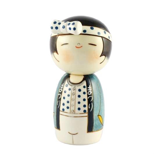 Kokeshi Doll Wassyoi (k12-3873B)