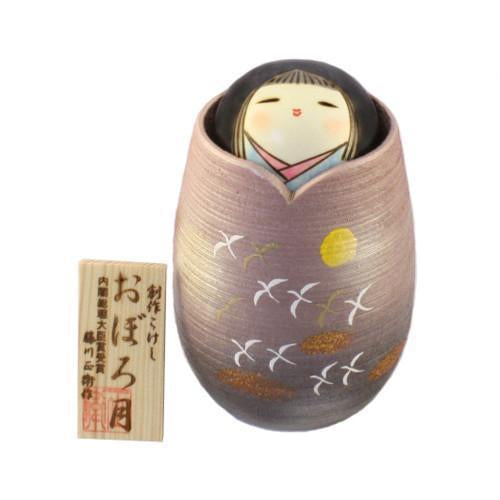 Kyoohoo Japanese Kokeshi Doll Oborotuki Purple (k12-4320)