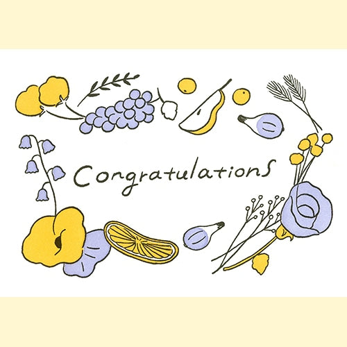 Konno Printing Greeting Card Flower and Fruits L19W009