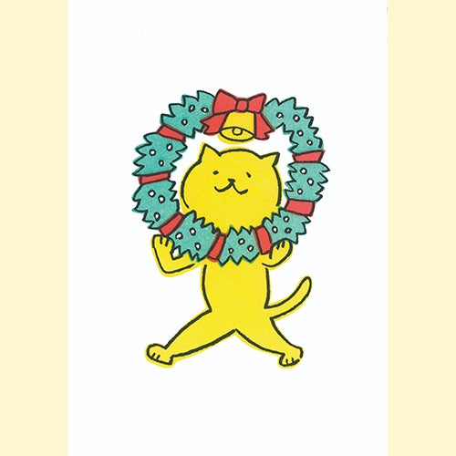 Konno Printing Greeting Card Wreath and Bell L19S002