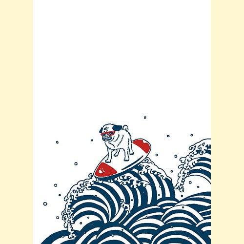 Konno Printing Greeting Card Pug L20W007