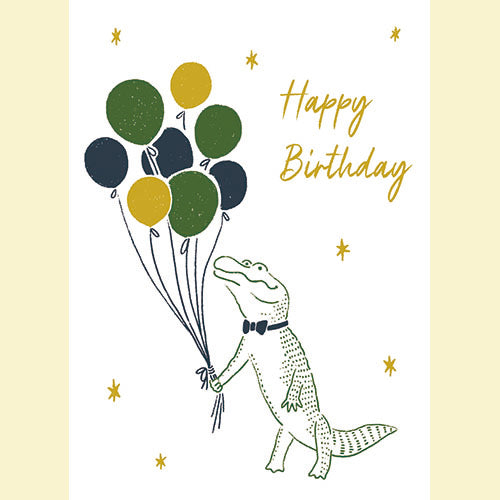 Konno Printing Greeting Card Crocodile L20S008