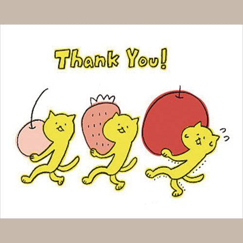 Konno Printing Greeting Card Red Fruit Letterpress Card L21S004