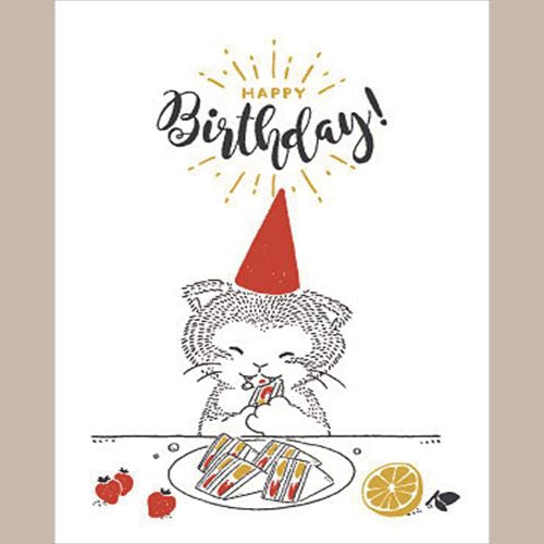 Konno Printing Greeting Card Cat Letterpress Card L21S006