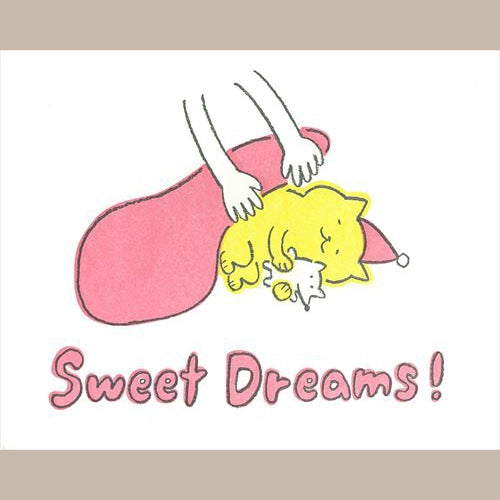 Konno Printing Greeting Card Sleep Letterpress Card L22S001