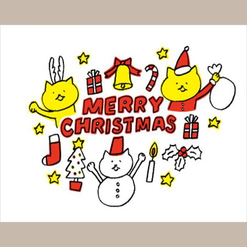 Konno Printing Greeting Card Cat Wreath Letterpress Card L22S004