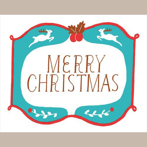 Konno Printing Greeting Card Calligraphy (Blue) Letterpress Card L22S007