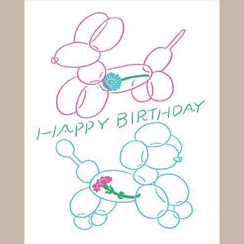 Konno Printing Greeting Card Balloon Arts Letterpress Card L22S010