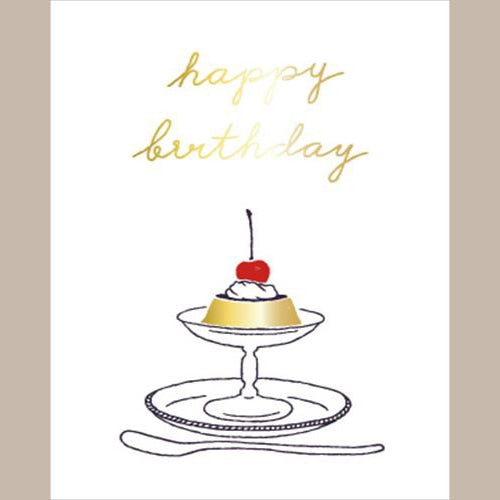 Konno Printing Greeting Card Pudding Letterpress Card L22S021