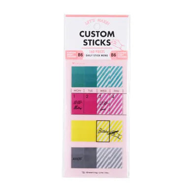 Custom diary daily sticky notes for B6 size.