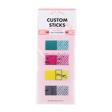 Custom diary daily sticky notes for A6 size.