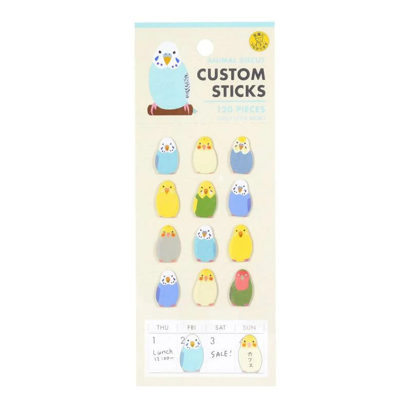Greeting Life Custom Sticks Animal Die Cut Daily Sticky Notes Parakeet