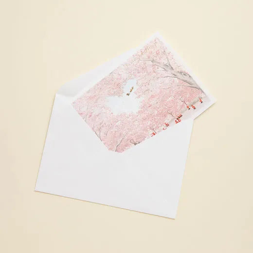 Japanese-Style Mini Santa Christmas Card, Hirosaki Park.