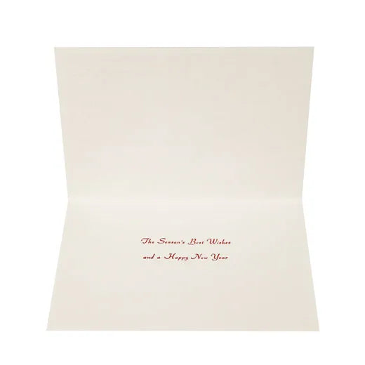 Japanese-Style Mini Santa Christmas Card, New Year's Shrine Visit.