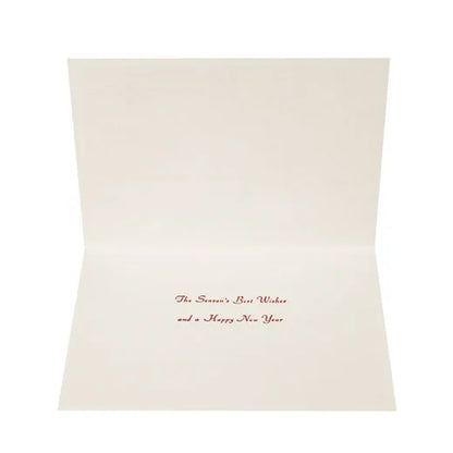 Japanese-Style Mini Santa Christmas Card, New Year's Shrine Visit.