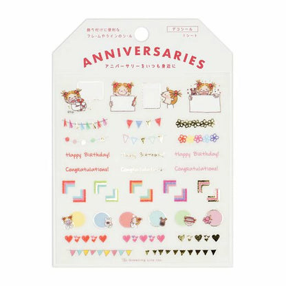 Anniversary Deco Sticker (Coco-chan) RYCK-927 Greeting Life