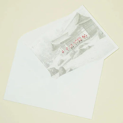 Japanese-Style Mini Santa Christmas Card, Kongobu-ji Temple.