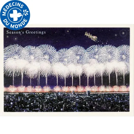 Mini Santa Sepia Card, Nagaoka Fireworks.