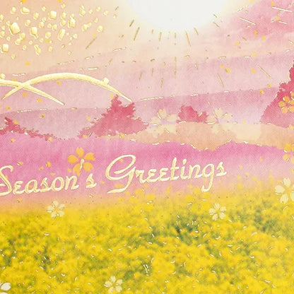 Japanese-Style Formal Card, Spring Scenery