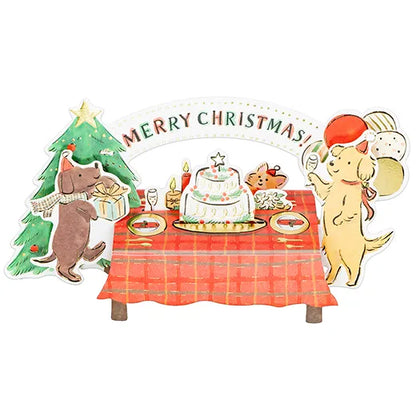 Christmas Table Card Dog
