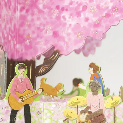 Cherry Blossom Viewing Pop-Up Card