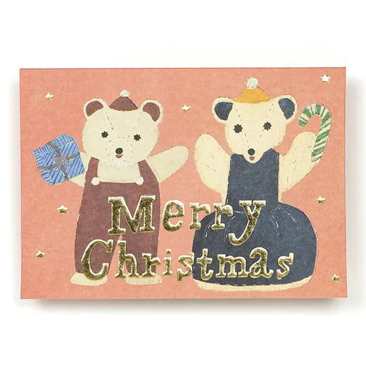 Kahoko Sodeyama Christmas Mini Card Bear